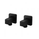Nor-WST17.02+WST17.02 Square Matte Black Washing Machine Taps